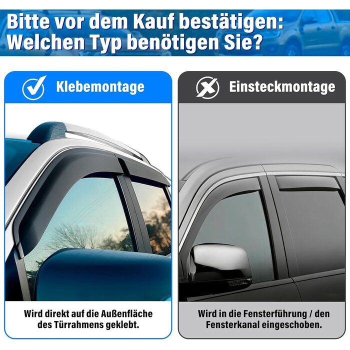 Windabweiser für Ford Ranger Doppelkabine 2012-2022 | bis zu 80% reduziert