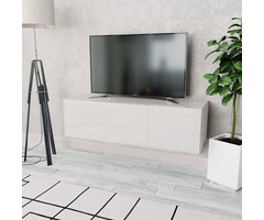 Vidaxl Modernes TV-Lowboard in Hochglanz-Weiß, 120 cm - jetzt bis zu 73,2% sparen