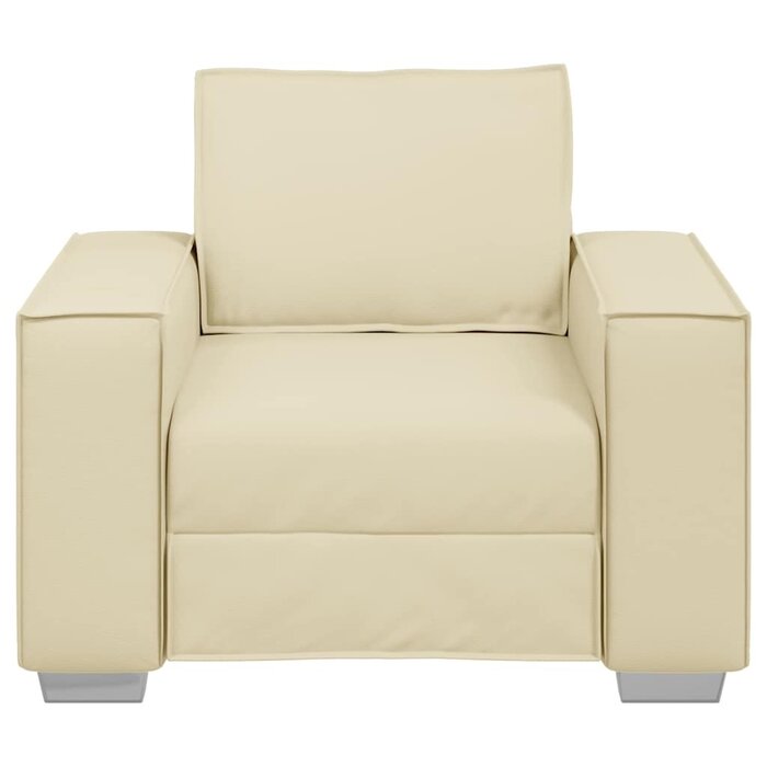 Eleganter Kunstleder-Sessel in Creme - bis zu 67,6% Rabatt