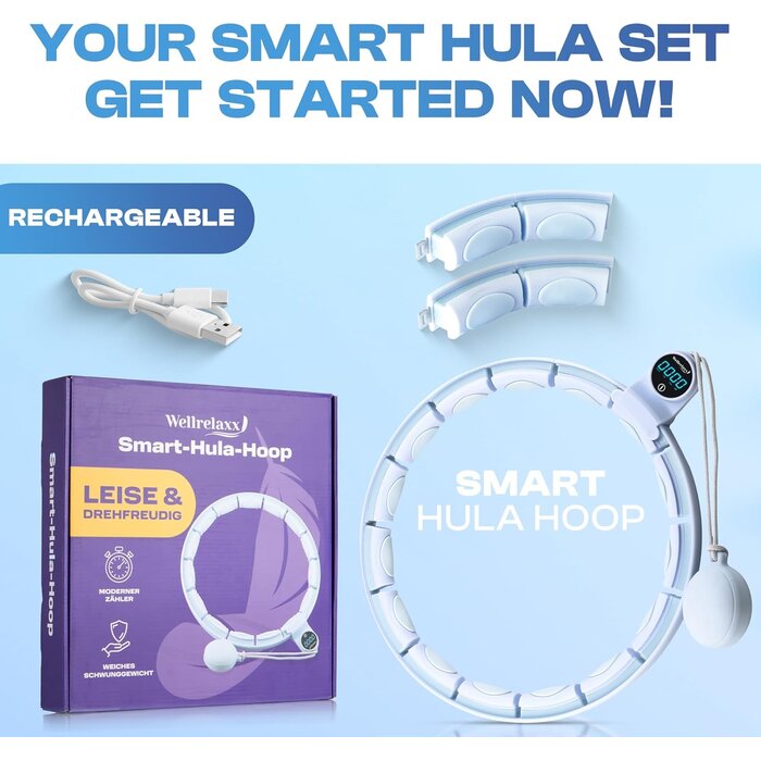Smart Hula Hoop mit Zähler - bis zu 73,1% Rabatt - Verstellbar & Effektiv