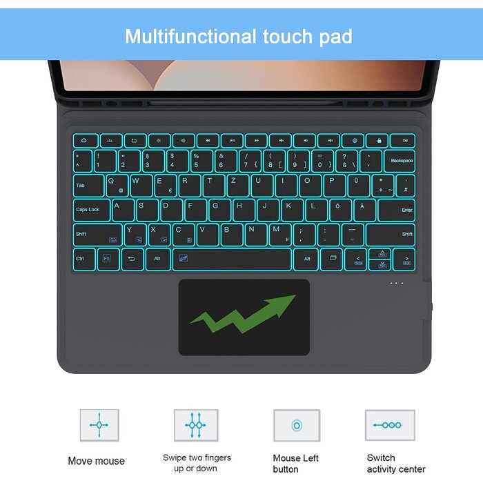 Tastatur-Hülle mit Touchpad für 12.4" Samsung Tablets - Bis zu 65,7% Rabatt