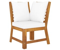 Vidaxl Modulares Ecksofa Akazie | Creme | Bis zu 75% reduziert