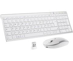 Kabelloses Tastatur- & Maus-Set mit Nummernblock - Weiß - Outlet bis zu 74% Rabatt