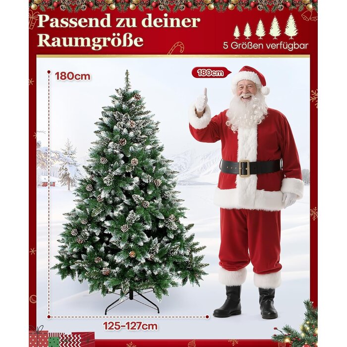 Weihnachtsbaum 180 cm mit Schnee-Effekt - jetzt bis zu 69,2 % günstiger!