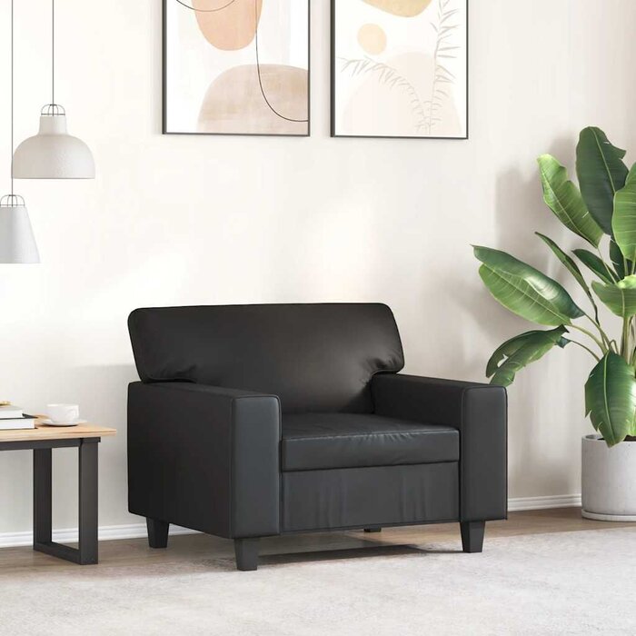 2-Sitzer Sofa 120 cm Kunstleder Weinrot - Jetzt bis zu 67,9 % günstiger!