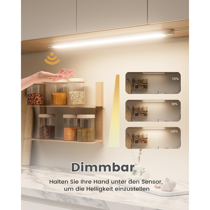 LED-Unterbauleuchten 60cm 2er-Set mit Gestensteuerung - bis zu 67,9% Rabatt