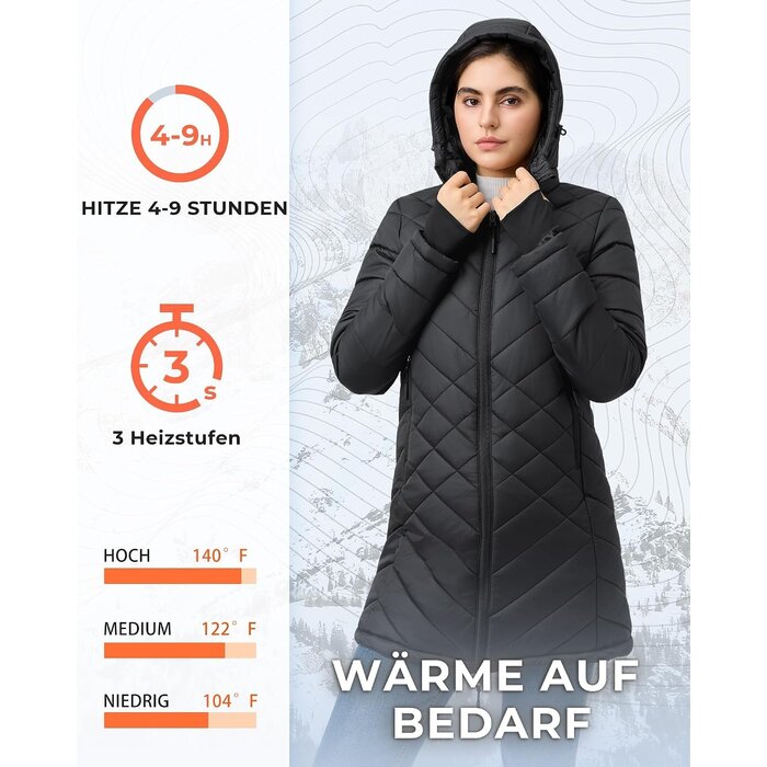Beheizbare Damenjacke mit 12V Powerbank - 8 Heizzonen - bis zu 67,1% Rabatt