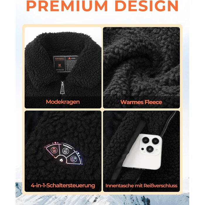 Beheizbare Damen-Fleecejacke mit 8 Heizzonen & Powerbank - bis zu 67,1% Rabatt
