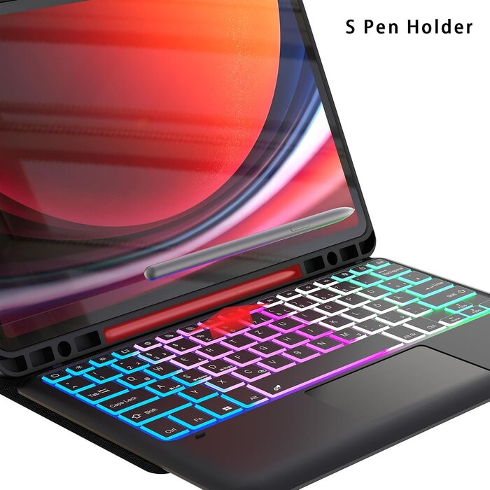 Tastatur-Hülle für 12,4" Samsung Tablets mit RGB & Touchpad - bis zu 68,1% Rabatt