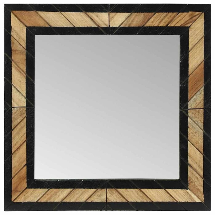 Wandspiegel aus Akazienholz 50x50 cm - Jetzt bis zu 65,8% Rabatt sichern