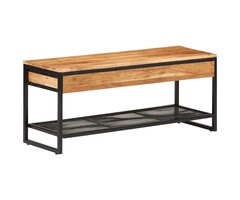 Vidaxl Schuhbank Akazienholz & Eisen 110x35x45 cm - Jetzt bis zu 69% reduziert