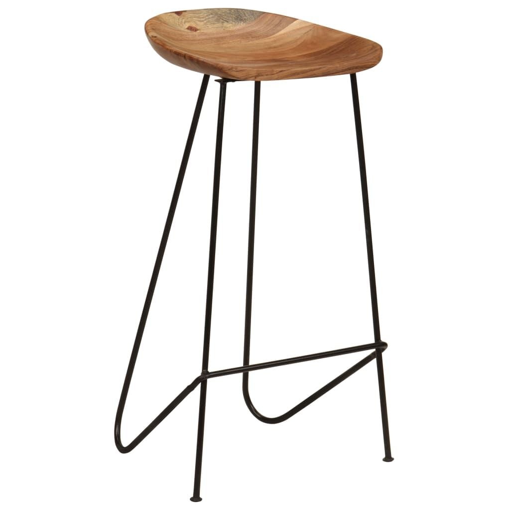 Barhocker 2er Set Akazie & Stahl - Industrial Look - bis zu 67,9% Rabatt