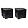 2er Set Würfelhocker, Kunstleder, Schwarz, 30x30x30 cm - bis zu 66,3% reduziert