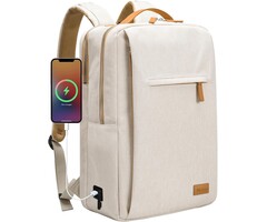 Eleganter Business Laptop-Rucksack 15,6 Zoll - Beige | Bis zu 75% Rabatt