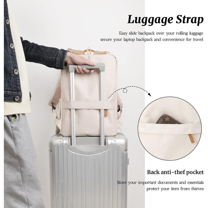 Stilvoller Laptop-Rucksack 15,6 Zoll, wasserdicht - bis zu 65,9% Rabatt
