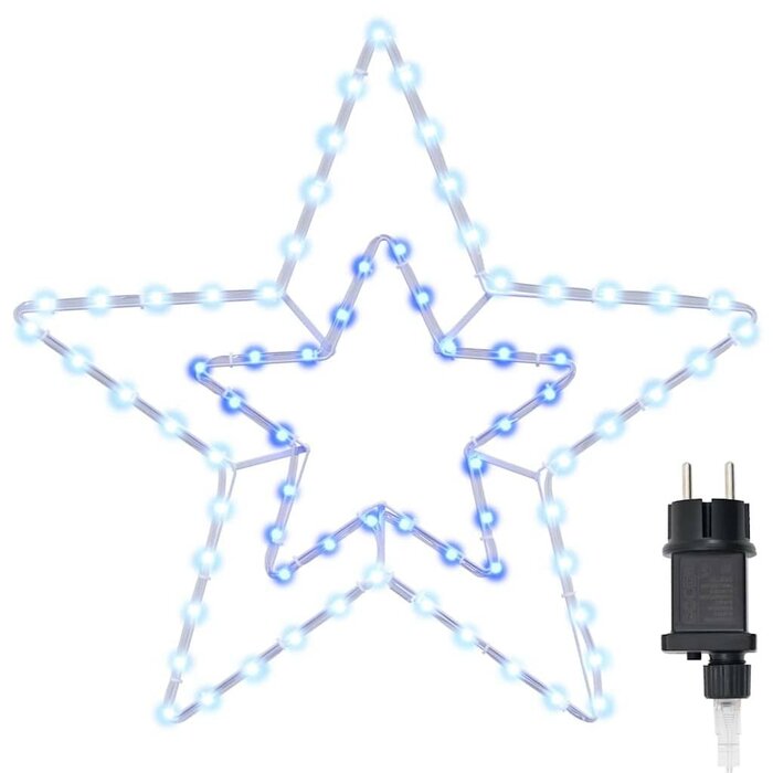 LED-Weihnachtsstern aus Eisen, 51,5 x 50 cm, Kaltweiß - bis zu 60,6% Rabatt