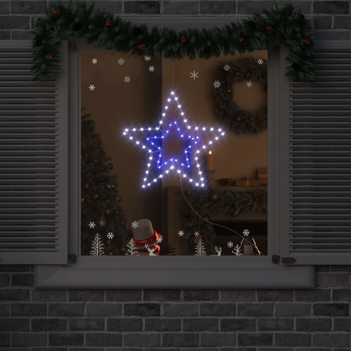 LED-Weihnachtsstern aus Eisen, 51,5 x 50 cm, Kaltweiß - bis zu 60,6% Rabatt