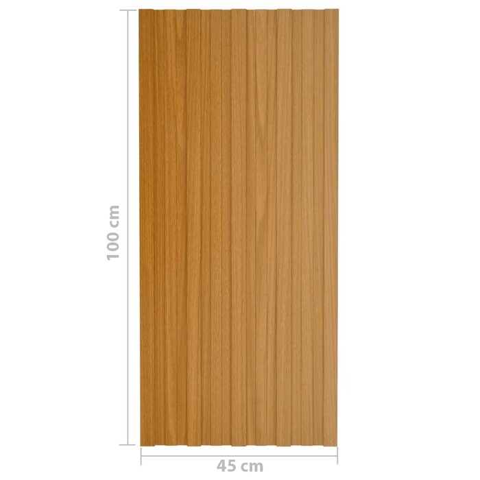 Dachpaneele Stahl, helle Holzoptik, 12 Stück, bis zu 62,7% Rabatt