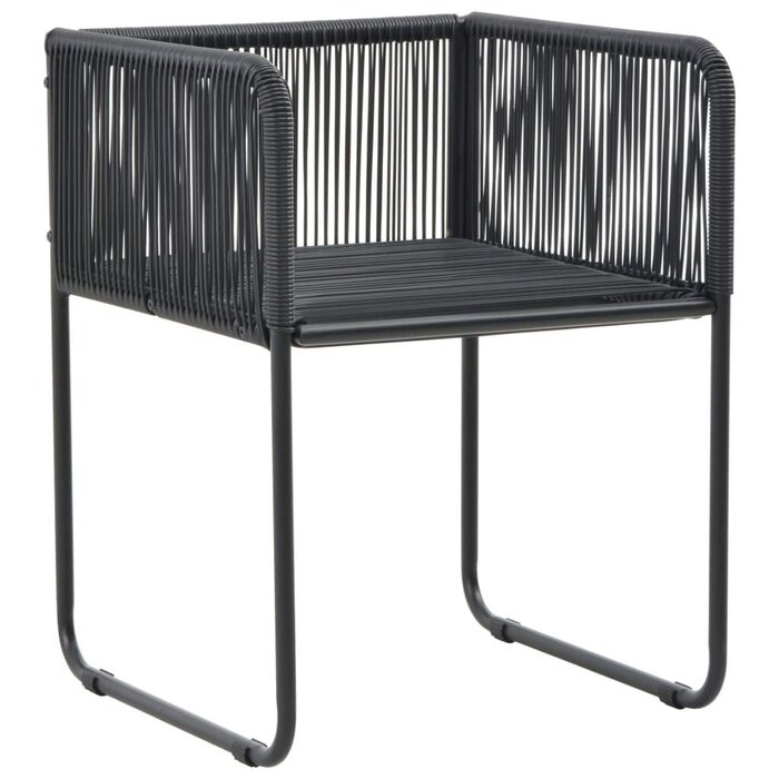 4er Set Gartenstühle mit Kissen Schwarz - Bis zu 64,5% Rabatt