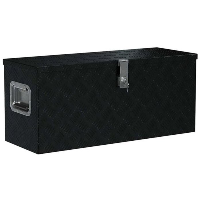 Robuste Aluminiumbox 80x30x35 cm - Schwarz - Outlet bis zu 64,4% Rabatt