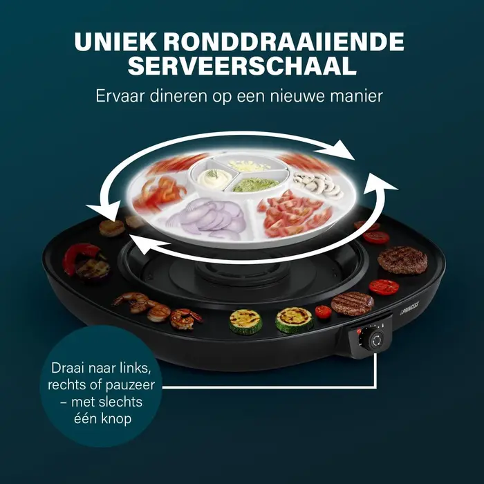 Tischgrill für 8 Personen 45cm 1100W - Outlet-Deal bis zu 39,3% Rabatt