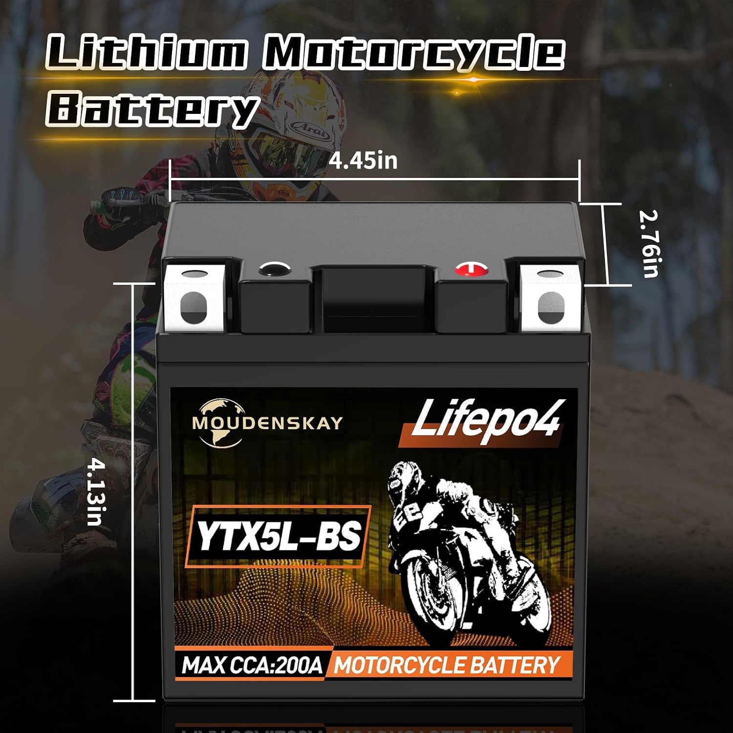 LiFePO4 Motorrad-Starterbatterie YTX5L-BS | 12,8V 200CCA | bis zu 59,8% Rabatt