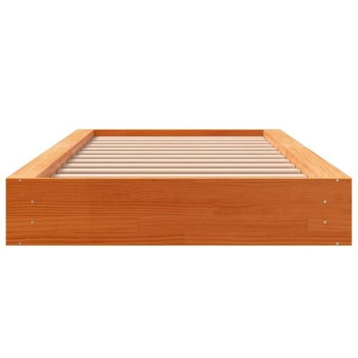 Massivholzbett Kiefer 100x200 cm - Wachsbraun - bis zu 63,5% sparen
