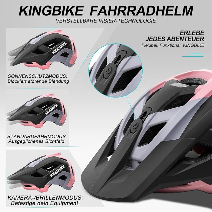 E-MTB Helm NTA-8776 für 45 km/h - Grau-Rosa - Bis zu 49,1% günstiger