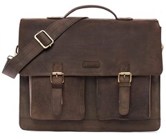 Vintage Aktentasche aus Büffelleder für 15 Zoll Laptops - bis zu 68% Rabatt