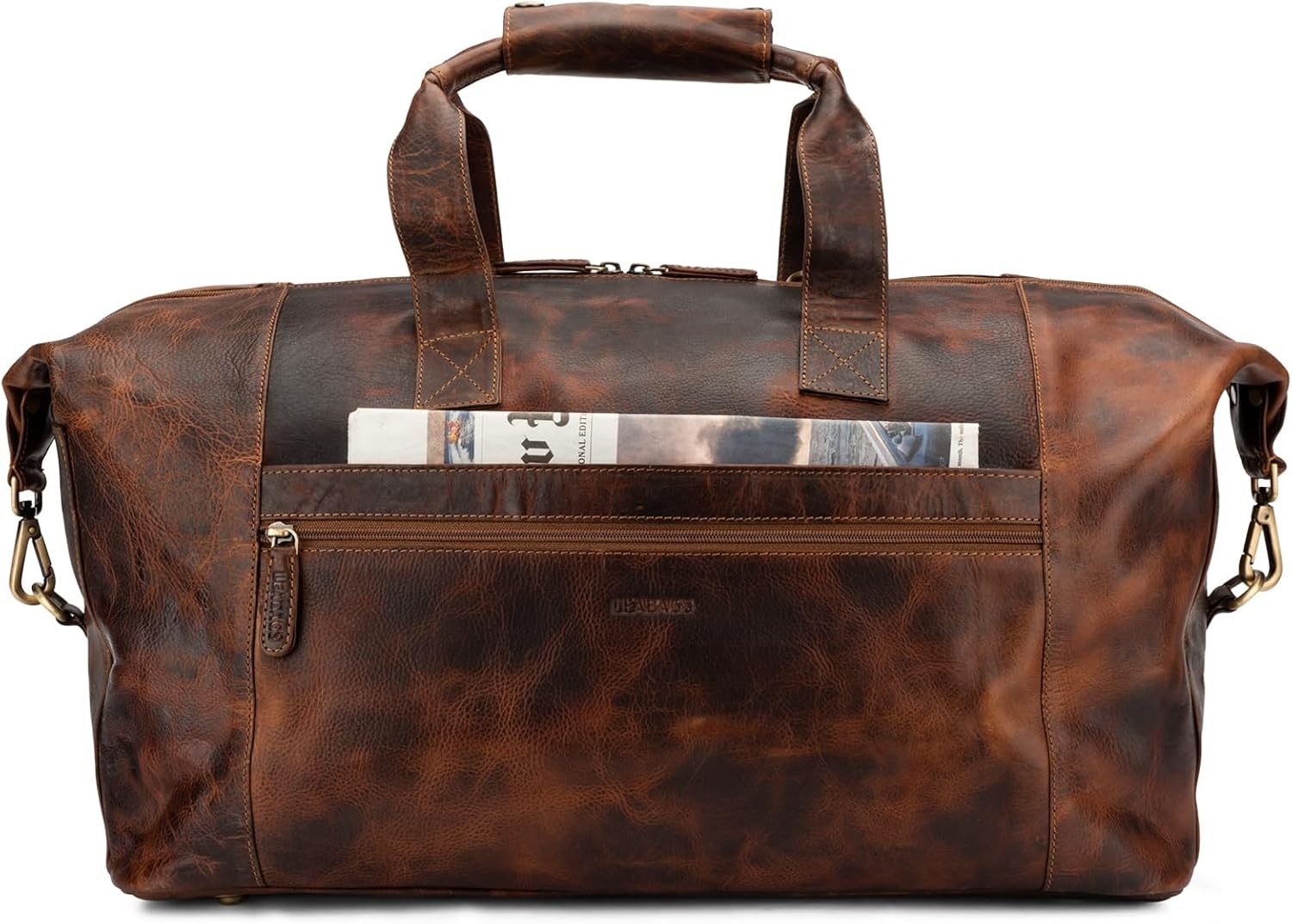 Büffelleder Weekender Reisetasche 41L - Vintage-Look - Bis zu 64,5% Rabatt