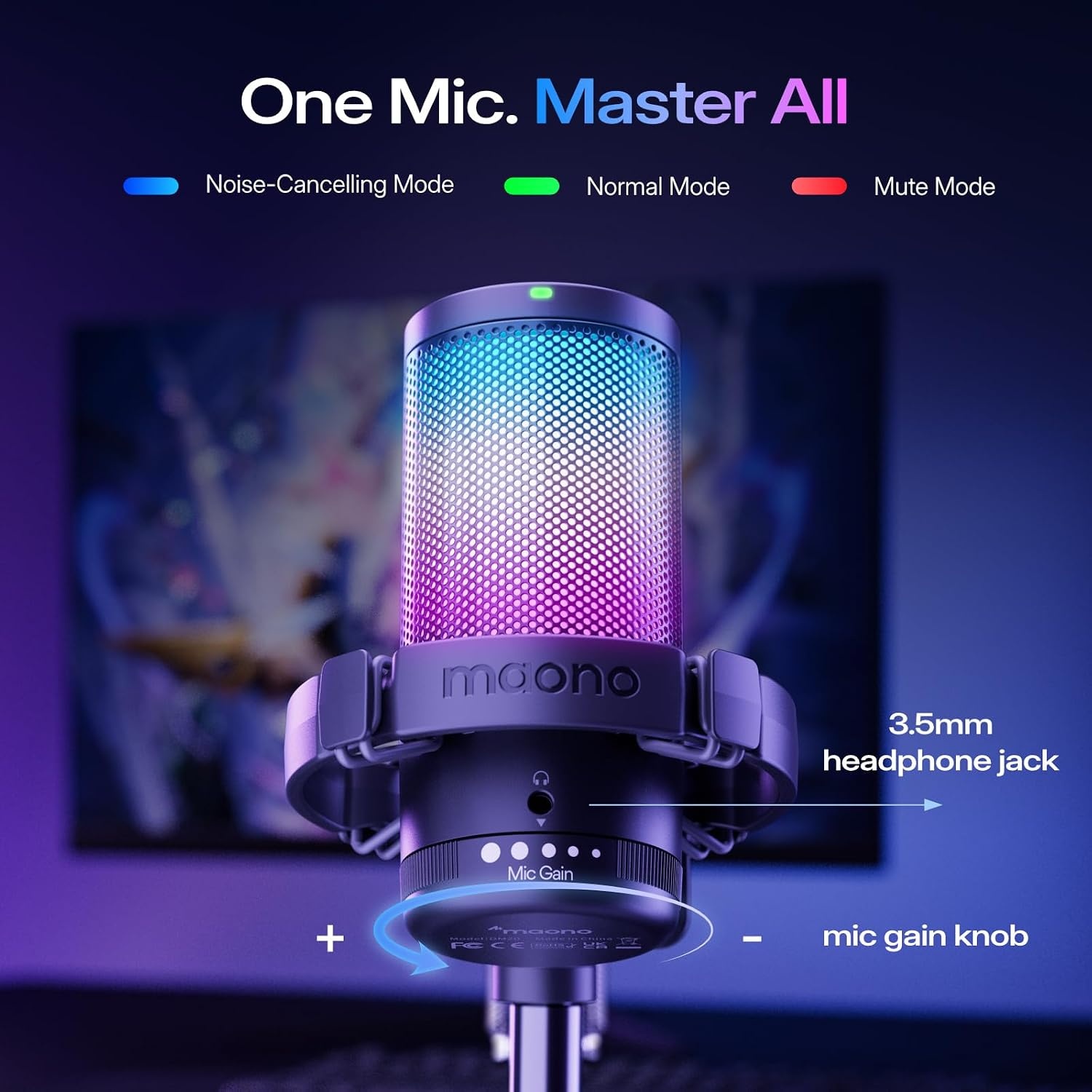 USB Kondensator Gaming Mikrofon mit RGB - bis zu 57,8 % sparen