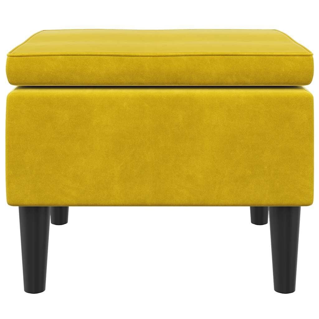 Vidaxl Samthocker in Gelb, 52x52x42 cm - jetzt bis zu 62,8 % günstiger
