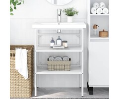 Vidaxl Waschtischgestell aus Eisen, Weiß - 59x38x83 cm - jetzt bis zu 61,5% sparen