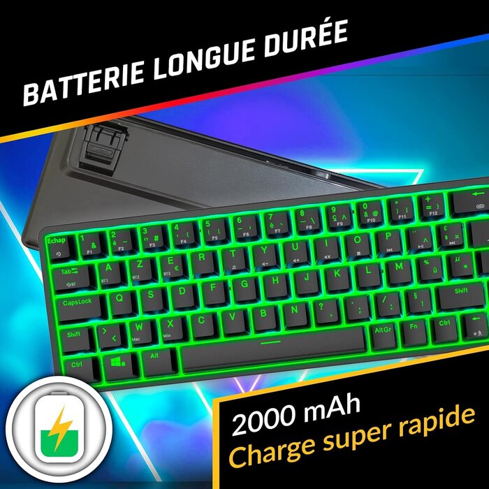 Mechanische Tastatur AZERTY Bluetooth Cherry MX Brown - bis zu 58,8% Rabatt