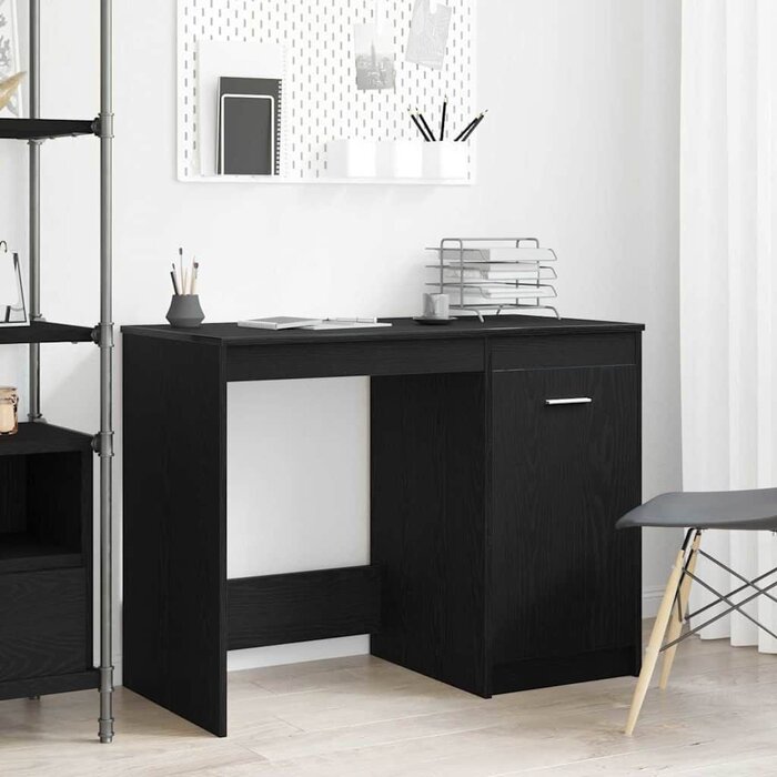 Vidaxl Minimalistischer Schreibtisch Schwarze Eiche, 100x50cm - bis zu 62,8% günstiger