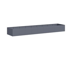 Vidaxl Hochbeet aus Stahl, anthrazit, 360 x 80 x 40 cm - bis zu 40,8% sparen