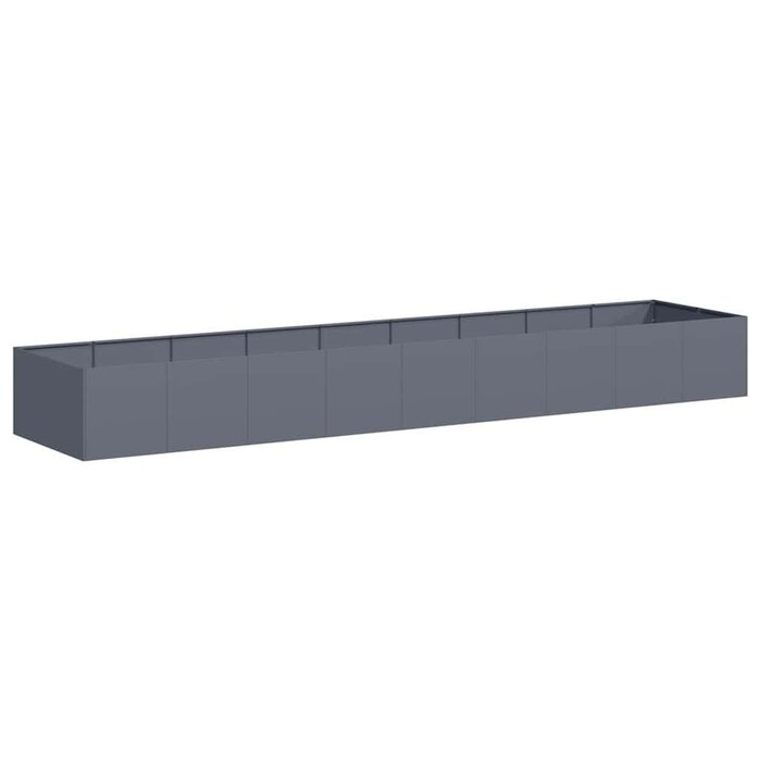 Vidaxl Hochbeet aus Stahl, anthrazit, 360 x 80 x 40 cm - bis zu 40,8% sparen