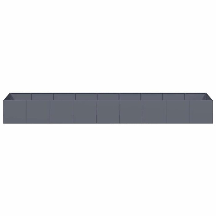 Vidaxl Hochbeet aus Stahl, anthrazit, 360 x 80 x 40 cm - bis zu 40,8% sparen
