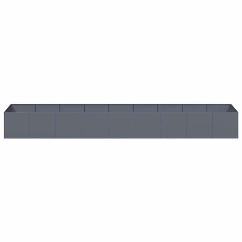 Vidaxl Hochbeet aus Stahl, anthrazit, 360 x 80 x 40 cm - bis zu 40,8% sparen