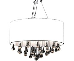 Vidaxl Eleganter Kronleuchter, 85 Kristalle, 45 cm, weiß - bis zu 63,5 % sparen