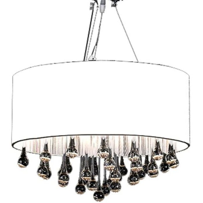 Vidaxl Eleganter Kronleuchter, 85 Kristalle, 45 cm, weiß - bis zu 63,5 % sparen