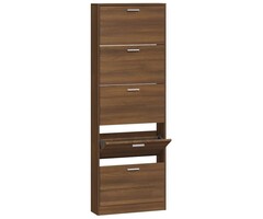 Vidaxl Schuhschrank Eiche 5 Klappfächer, 59x169cm - bis zu 60,3% reduziert