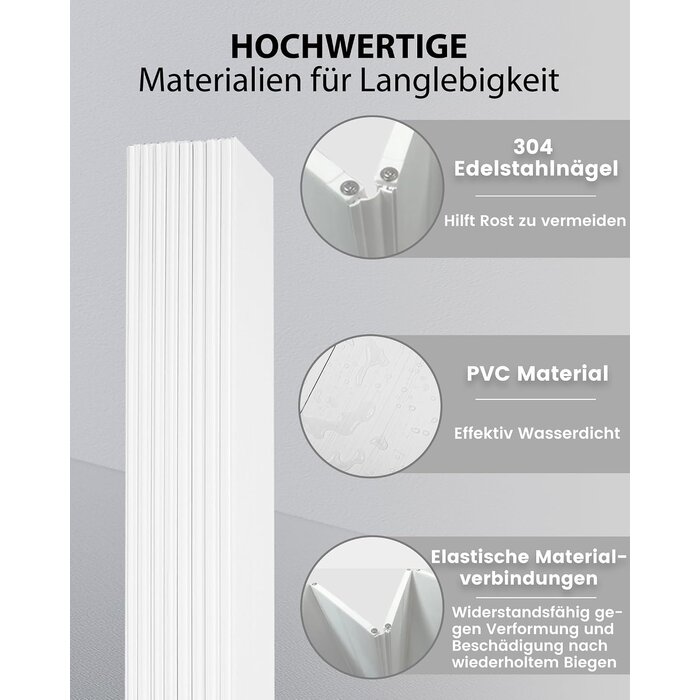 Klappbare Badewannenabdeckung 70x170 cm PVC - Weiß - Sparen Sie bis zu 59,9%