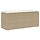Gartenbank mit Kissen 110x40x44 cm Poly-Rattan beige - bis zu 56,9% Rabatt