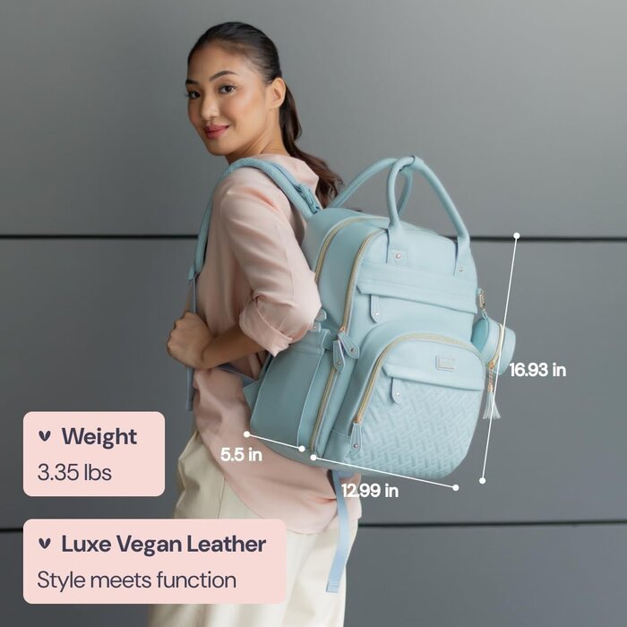 Wickelrucksack Puderblau - Multifunktional & wasserdicht - bis zu 78% Rabatt