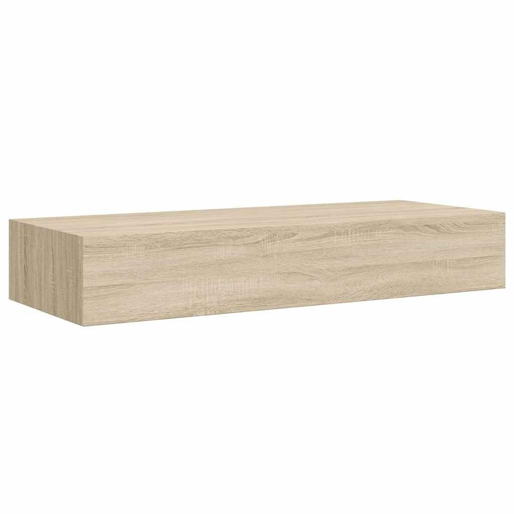 Wandregal mit Schublade 2er-Set Eiche - bis zu 59,3% Rabatt im Outlet