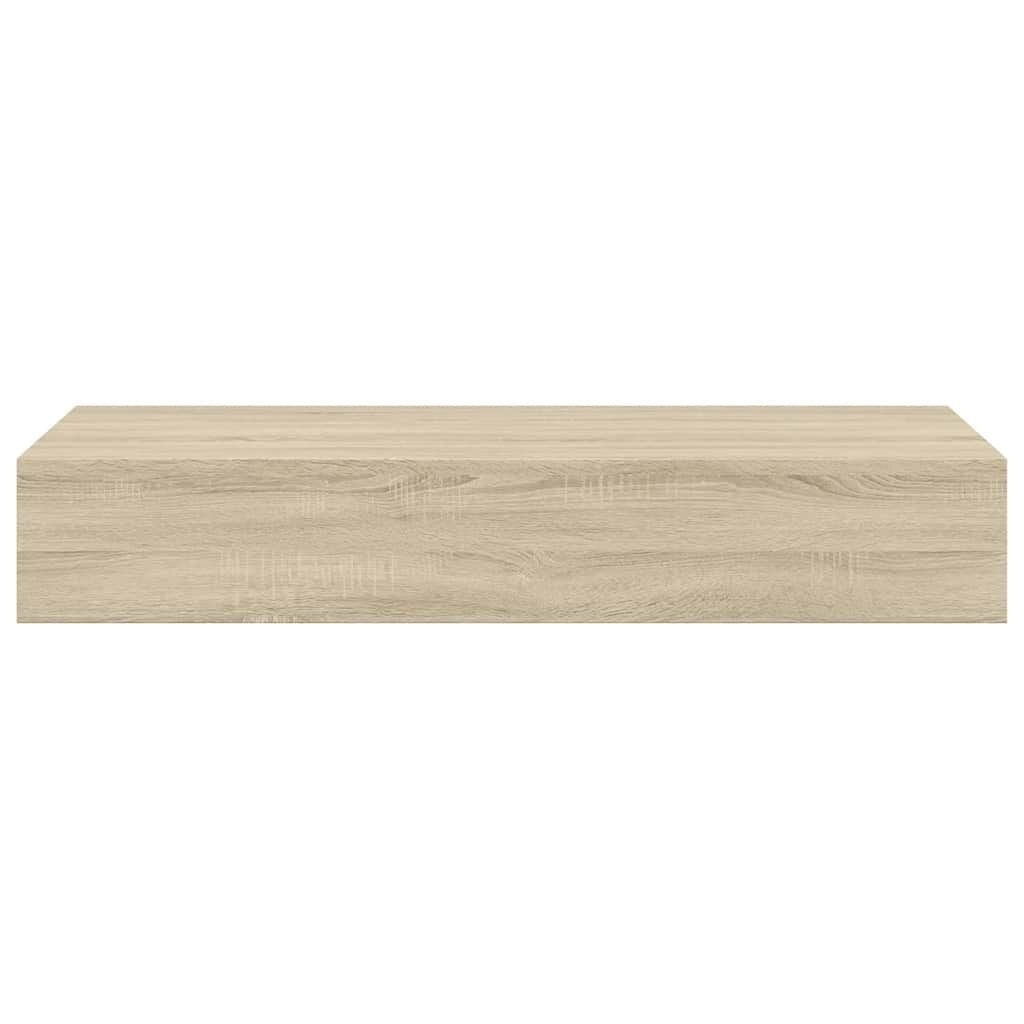 Wandregal mit Schublade 2er-Set Eiche - bis zu 59,3% Rabatt im Outlet