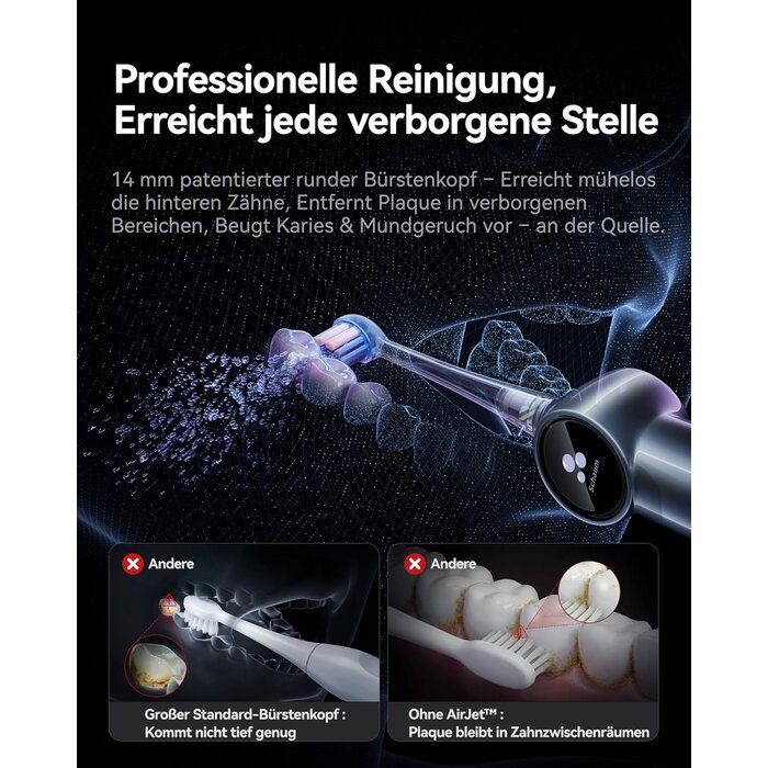 Innovative Schallzahnbürste mit BubbleJet - jetzt bis zu 78% sparen