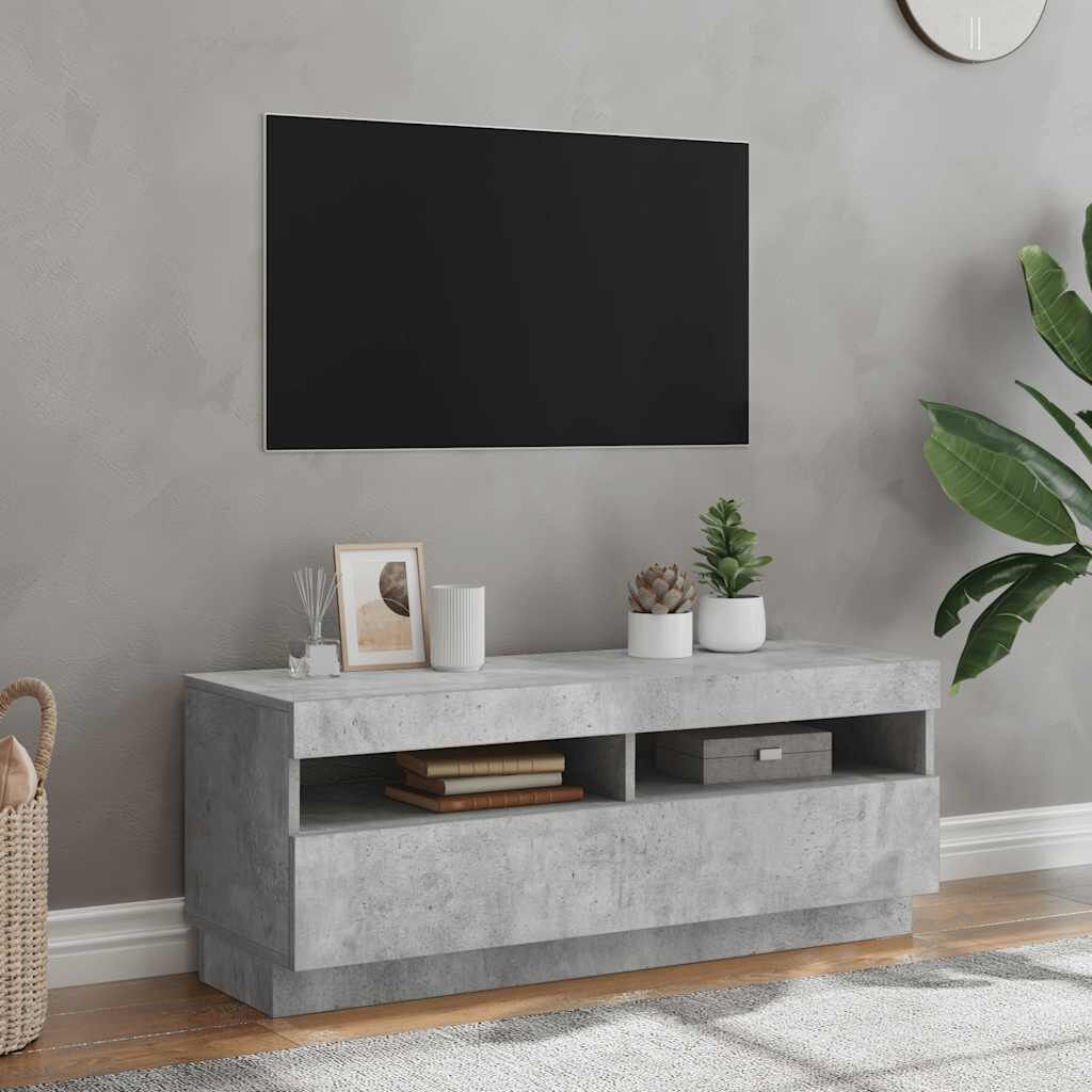 Modernes TV-Board mit LED-Beleuchtung - Betonoptik - bis zu 59% Rabatt