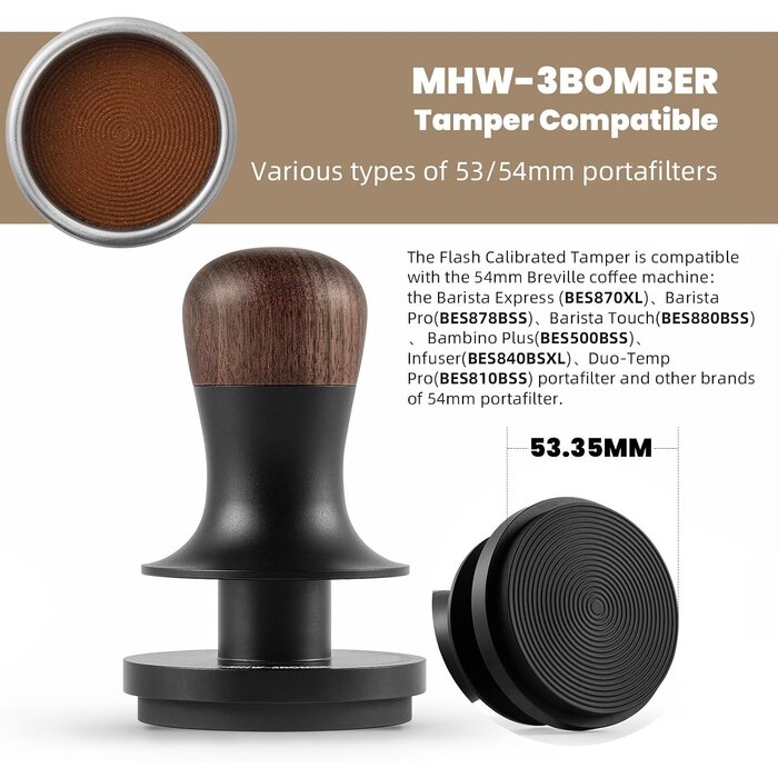 Präzisions-Espressotamper 54 mm mit Klick-Feedback - Sparen Sie bis zu 70%